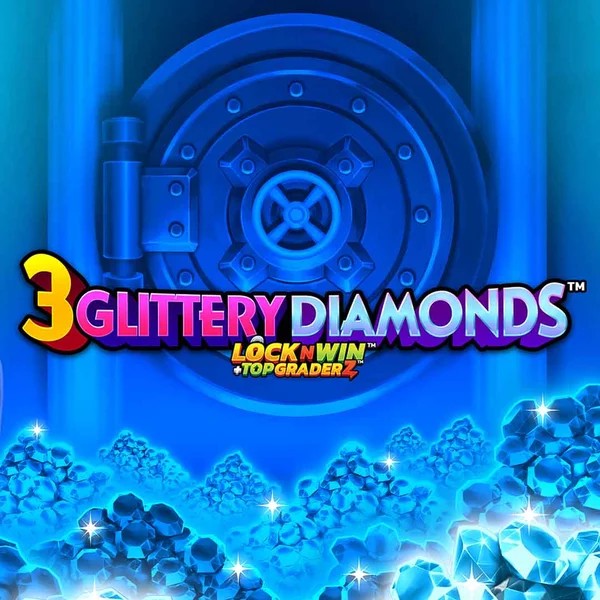 3 Glittery Diamonds logo by PearFiction Studios at Wildroyal Casino