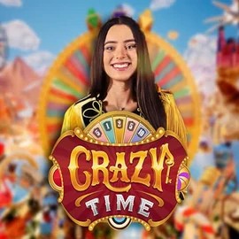 Logo of Crazy Time from Evolution at Wildroyal Casino