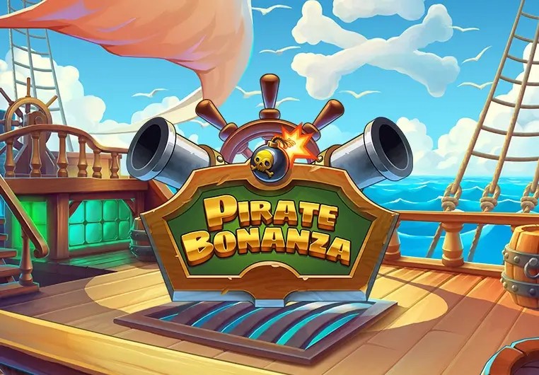 Pirate Bonanza Slot by Backseat Gaming, showcased at wild-royalcasino.com – game logo